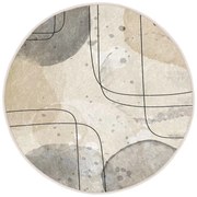 Béžový prateľný okrúhly koberec ø 150 cm Simple Lines – Mila Home