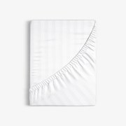 Goldea damašková napínacia plachta - biele saténové prúžky 90 x 200 cm