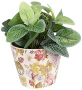 Keramický obal na kvetináč s kvetmi Lovely Flowers XS - Ø12*10 cm