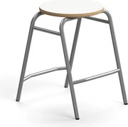 Stolička ALTUS, výška 510 mm, strieborná/biela