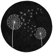 Čierny prateľný okrúhly koberec vhodný pre robotické vysávače ø 100 cm Comfort – Mila Home