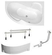 Asymetrická vaňa Laguna Fortuna Plus 160x100 cm akrylát pravá SIKOFO1600PAPNP