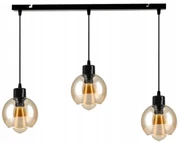 BERGE Sklenená LED stropná lampa nastaviteľná 3xE27 - jantárová farba