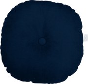 Okrúhly vankúš s gombíkom tmavo modrý 40 cm