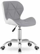 Otočná stolička AVOLA - sivá a biela