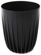 PLASTOVÝ KVETINÁČ STRIPPED ECO 46X39 CM ČIERNA