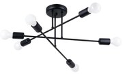 Sollux SL.1453 - Luster na tyči NORAH 6xE27/15W/230V čierna SLX1194