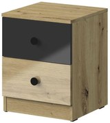 Nočný stolík Nero 09 Čierna Lesk