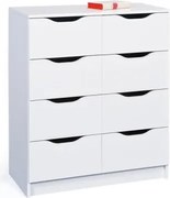 Komoda s 8 zásuvkami Westphalen, biela%