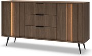Komoda Amaro F 153 cm 2D3S LED dub dunin – komoda so zásuvkami a skrinkami