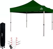 BRIMO Záhradný Altánok Skladací 3x3 m | Prémiová UV/PVC Ochrana | Pevná Konštrukcia BRIMO | Rýchle Skladanie Bez Náradia - bez stien - Zelená 35