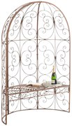 Oblúk na ruže Rosie s lavičkami - Hnedá antik