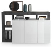 Komoda LENOR biela/antracit