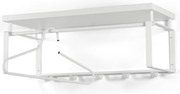 Biely kovový nástenný vešiak s poličkou 70 cm Rex – Spinder Design