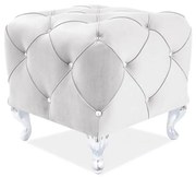 SIGNAL MEBLE Taburetka HESTIA K VELVET, strieborná/svetlo sivá bluvel 03