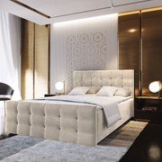 GLAMOUR MANŽELSKÁ POSTEĽ 140X200 + TOPPER VISCO + ÚLOŽNÝ PRIESTOR + KRYŠTÁLIKY COSMIC 10