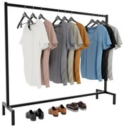 Stojan na oblečenie Melva 150x38x120 - Čierna