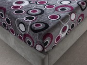 XPOSE® Mikroplyšová plachta HEDVIKA Exclusive - sivá/slivková 180x200 cm
