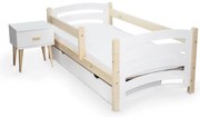 Detská posteľ MELA 80 x 160 cm biela/borovica Rošt: S lamelovým roštom, Matrac: Matrac EASYSOFT 8 cm