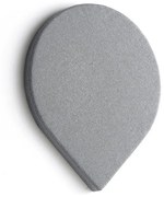 Akustický panel POLY, tvar kvapky, 965x800x56 mm, nástenný, svetlošedá