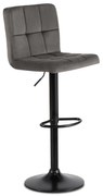 Barová stolička NERO, sivý zamat