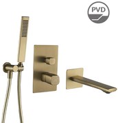 Laveo Tores, vaňová súprava pod omietku, zlatá matná, LAV-BVT_G11P