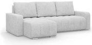 Rohová rozkladacia sedačka ABRIELLE ľavá, svetlosivá