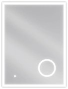 Mexen Kala, LED kúpeľňové zrkadlo s podsvietením a kozmetickým zrkadlom 60 x 80 cm, 6000K, ochrana proti zahmlievaniu, 9820-060-080-611-00