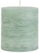 IB Laursen Zelená stĺpcová sviečka RUSTIC CANDLE GREEN 7,5 cm