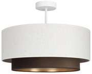 Prisadené stropné svietidlo NATIA 1xE27/60W/230V biela/hnedá