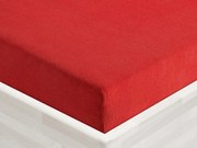 Froté napínacie prestieradlo FR-007 Sýto červené 90 x 200 - výška 20 cm