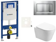 Cenovo zvýhodnený závesný WC set Geberit do ľahkých stien / predstenová montáž + WC SAT Infinitio SIKOGES3INF7