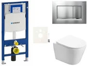 Cenovo zvýhodnený závesný WC set Geberit do ľahkých stien / predstenová montáž + WC SAT Infinitio SIKOGES3INF7