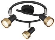 Globo 57917-3G - Bodové svietidlo MASON 3xGU10/25W/230V čierna/zlatá