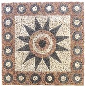 Divero mozaika Kvetina (D60386) 120 x 120 cm ružová, sivá, krémová 1 ks