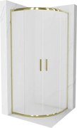 Mexen Rio polkruhová sprchová kabína 70 x 70 cm, inovať, zlatá - 863-070-070-50-30