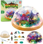 LEAN Toys Dinosaur Terárium Kreatívna súprava Nočné svetlo Dome Zvuky DIY