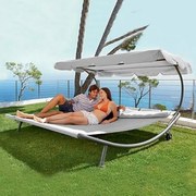 Relaxačné ležadlo pro 2 osoby Craftfield BAHAMA - SIVÁ