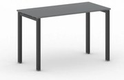 Kancelársky stôl PRIMO SQUARE, 120x60 cm, čierna podnož, grafit