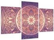 Obraz - Mandala na fialovom gradiente (90x60 cm)