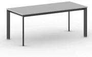 Kancelársky stôl PRIMO INVITATION, čierna podnož, 1800 x 800 mm, sivá