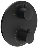 Sapho Sapho, RHAPSODY podomietková sprchová termostatická batéria, box, 2 výstupy, čierna matná, RH399B