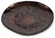 DEKORAČNÝ SKLENENÝ TANIER PATI (01) (FI) 20X2 CM HNEDÝ