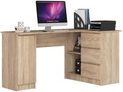 Rohový stôl B20 155 cm dub sonoma pravý