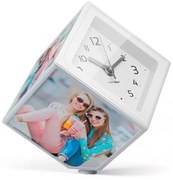 Rotujúca fotokocka s hodinami Balvi Photo-Clock 10x10cm