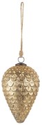 Zlatá vianočná ozdoba v tvare šišky - Ø 13 * 20 cm