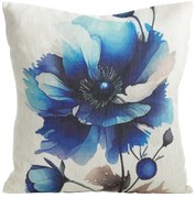 DEKORAČNÁ OBLIEČKA NA VANKÚŠ LEN51 45X45 CM KVETY