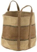 Hnedo-béžový pletený jutový kôš Ecru - Ø 40*60 cm