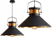 Toolight - Stropné svietidlo ASTI B 1xE27, čierna-zlatá, OSW-00179
