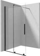 Deante Sprchová zástena Walk-in Prizma, posuvná - KTJ N32R 120 cm, čierna - bez vaničky